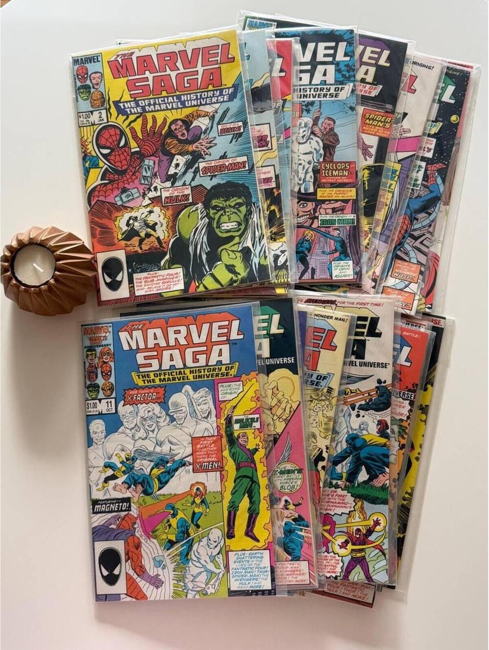 Marvel Saga Comic Book Lot (1985) #2-25 Origin Key Retelling - Spider-Man, X-Men